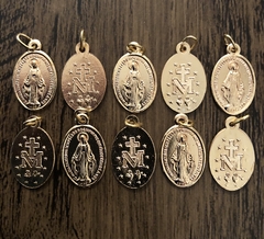 Medalha Milagrosa (2 cm) - Kit com 10 unidades - Dourada - loja online