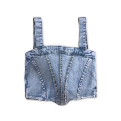 CROPPED TOP JEANS - comprar online