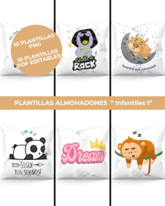 Plantillas Diseños Sublimar Almohadones Infantiles 1 en internet