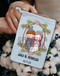 Plantillas Diseños Sublimacion Bolsitas de Arroz vivan los Novios