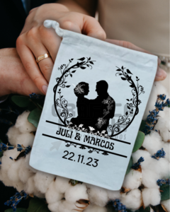 Plantillas Diseños Sublimacion Bolsitas de Arroz vivan los Novios - comprar online