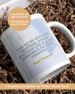 Imagen de Plantillas Diseños Sublimar Tazas Papa Francisco
