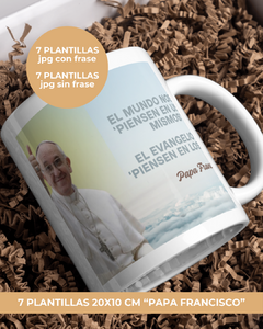 Plantillas Diseños Sublimar Tazas Papa Francisco
