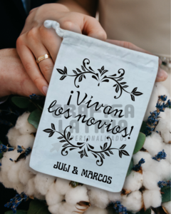 Plantillas Diseños Sublimacion Bolsitas de Arroz vivan los Novios en internet