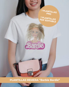 Plantillas Diseños Sublimar Remera Barbie Bardie - comprar online