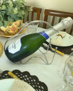 Suporte para vinho, em inox