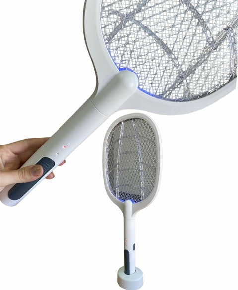 Raqueta mata moscas y mosquitos - Con Base