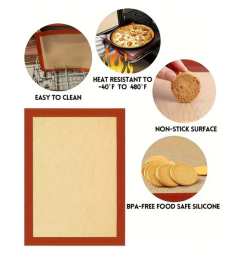 Placa Silicona Tipo Silpat Plancha 30x40 Antiadherente Horno - Tique.