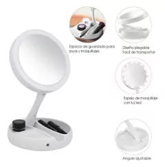 Espejo plegable con Luz - USB