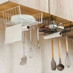 Organizador alacena estante colgante, con 3 ganchos diferentes - Tique.
