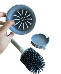 Cepillo Escoba de baño de silicona con Bandeja extraíble y Soporte lavable en internet