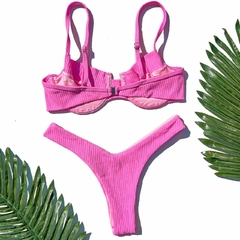 Biquíni Floripa Canelado - Rosa Barbie - comprar online