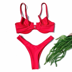 Biquíni Floripa Canelado - Vermelho - comprar online