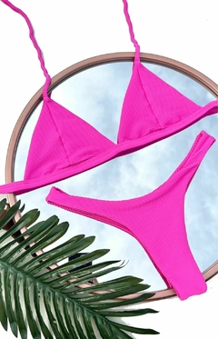 Biquíni Basic Canelado - Rosa Pink na internet