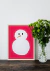 Minimalist Snowman Portrait