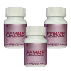 3 Frascos FEMME Ideal para mujer, NATURACASTLE