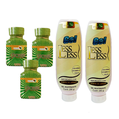 KIT 3 Frascos SKONER + 2 Gel LESS LESS FWV NATURAL, NATURACASTLE