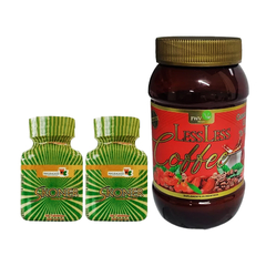 KIT 1 Botella LESS LESS COFFE + 2 Frascos SKONER NATURACASTLE, FWV NATURAL