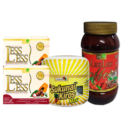 KIT 2 Cajas LESS LESS + 1 Gel SUKUNAI MAX + 1 Cafe LESS LESS, FWV NATURAL, NATURACASTLE