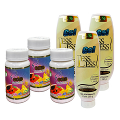 KIT 3 Frascos SP GOLD + 3 Gel LESS LESS FWV NATURAL, SILUETA PERFECTA