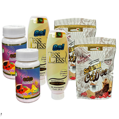 KIT 2 Frascos SP GOLD + 2 Gel LESS LESS + 2 Cafes SUKUNAI NATURACASTLE, SILUETA PERFECTA, FWV
