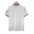 Camisa branca do West Ham, modelo away 23/24, vista de costas, com detalhes em vermelho e logo da Umbro.