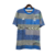 Camisa de treino masculina do Real Madrid 25/26 azul e cinza da Adidas com detalhes em listras horizontais