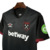 Camisa masculina preta do West Ham United, modelo Third 24/25, com logotipo da Umbro e patrocínio da Betway.