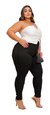 Calça De Sarja Preta Plus Size 4049