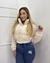 Jaqueta Puffer Cotelê Com Capuz Forrada