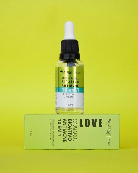 Serúm facial Antiacne 10 em 1 - Max Love