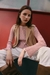 Sweater Luna rayado con rojo