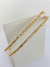 Pulseira Bracelete Duplo Cravejado em Zircônias Banhada Ouro 18k - comprar online