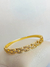 Pulseira Bracelete Elo Quadrado com Zircônias Banhada a Ouro 18k - comprar online