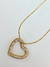 Colar com Pingente Maxi Coração Luxo Banhado a Ouro 18k - comprar online
