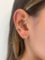 Piercing Fake Zig Zag Cravejado em Zircônias Banhado a Ouro 18k - loja online
