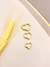 TRIO DE CORAÇÕES DOURADO - comprar online