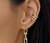 Piercing fake triplo corrente e cristais na internet