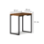 Mesa Lateral de Canto Industrial Sala Aparador Decorativo - comprar online