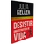 Capa do livro "Desistir uma Estratégia de Vida" de Julia Keller, com fundo preto e vermelho e texto em branco e amarelo.