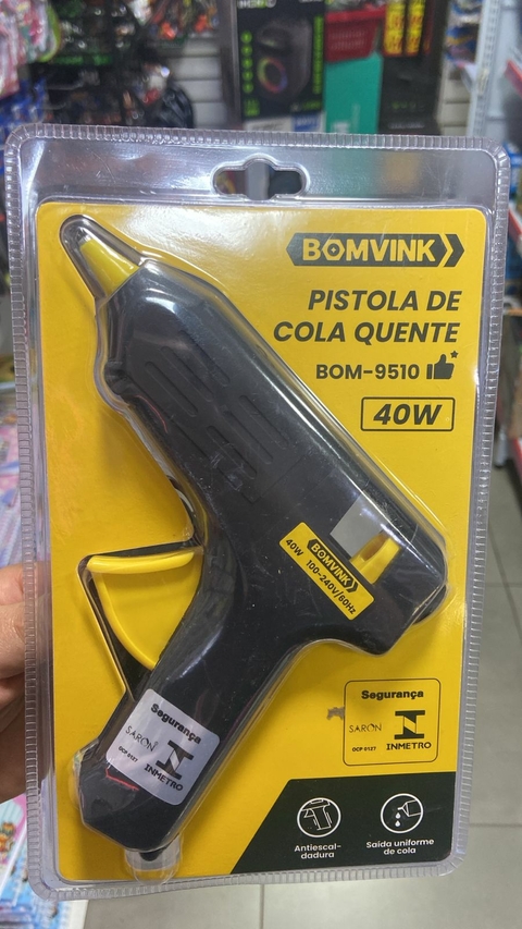 PISTOLA 40W DE COLA QUENTE BOMVINK BOM-9510
