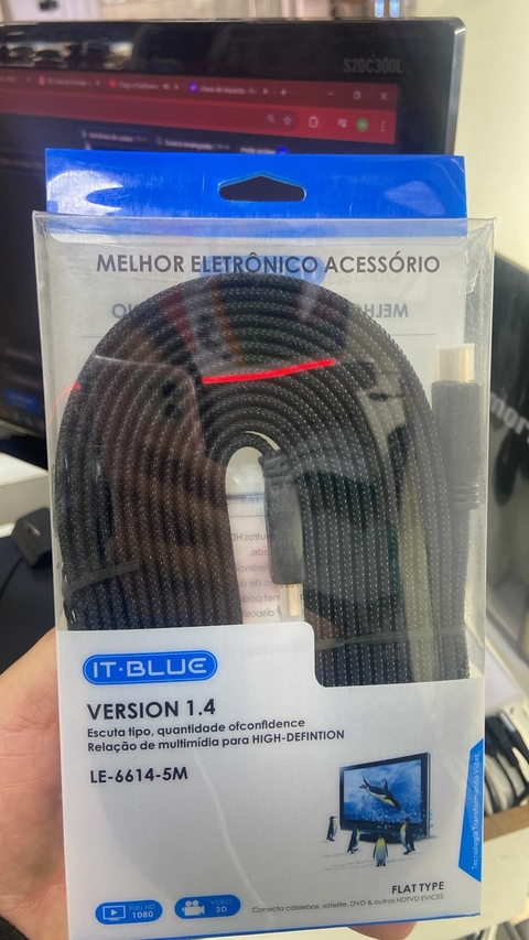 Cabo HDMI 5M 4K Versão 2.0 LE-6614-5M