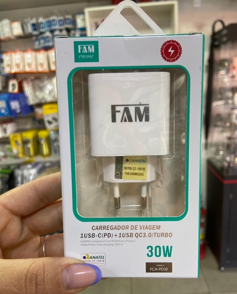 TOMADA 2 USB FCA-PD32 30W FAM