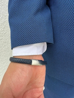 PULSERA TEJIDA AZUL MATE - comprar en línea