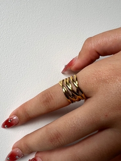 ANILLO ENTRELAZADO DORADO - comprar en línea