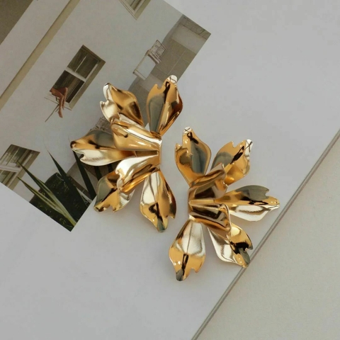 Brinco Grande Maria Flor Dourado