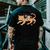 Imagem do Camiseta estampada de anime Samurai Cat masculina, camiseta de manga curta, gola