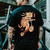 Camiseta estampada de anime Samurai Cat masculina, camiseta de manga curta, gola na internet