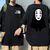 Camiseta de manga sem rosto homem de anime japonês sem rosto gráfico impresso