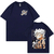 Camiseta gráfica Luffy Anime Gear 5 para homens e mulheres, 100% algodão, cami